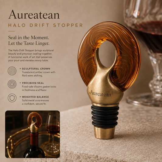 Aureatean™ Halo Drop Ring Bottle Stopper